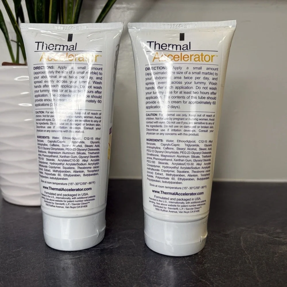 Thermal Accelerator Tummy Cream Skin Firming 6 oz SEALED Lot of 2